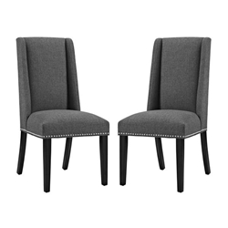 Baron Dining Chair Fabric Set of 2 - Gray 