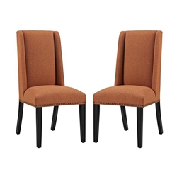 Baron Dining Chair Fabric Set of 2 - Orange 