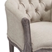 Crown Vintage French Upholstered Fabric Accent Chair - Beige - MOD3869