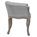Crown Vintage French Upholstered Fabric Accent Chair - Light Gray - MOD3870
