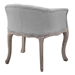 Crown Vintage French Upholstered Fabric Accent Chair - Light Gray - MOD3870