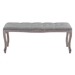 Regal Vintage French Upholstered Fabric Bench - Light Gray - MOD3872
