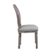 Arise Vintage French Upholstered Fabric Dining Side Chair - Light Gray - MOD3874