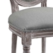 Arise Vintage French Upholstered Fabric Dining Side Chair - Light Gray - MOD3874