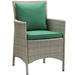 Conduit Outdoor Patio Wicker Rattan Dining Armchair - Light Gray Green - MOD3924