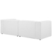 Mingle 2 Piece Upholstered Fabric Sectional Sofa Set - White - MOD3970