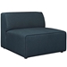 Mingle 5 Piece Upholstered Fabric Armless Sectional Sofa Set - Blue - MOD3995