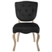 Array Vintage French Performance Velvet Dining Side Chair - Black - MOD4035