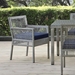 Aura Outdoor Patio Wicker Rattan Dining Armchair - Gray Navy - MOD4078