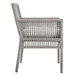 Aura Outdoor Patio Wicker Rattan Dining Armchair - Gray White - MOD4079