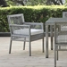 Aura Outdoor Patio Wicker Rattan Dining Armchair - Gray White - MOD4079