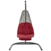 Landscape Hanging Chaise Lounge Outdoor Patio Swing Chair - Light Gray Red - MOD4114