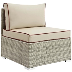 Repose Outdoor Patio Armless Chair - Light Gray Beige 