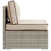 Repose Outdoor Patio Armless Chair - Light Gray Beige - MOD4126