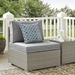 Repose Outdoor Patio Armless Chair - Light Gray Gray - MOD4128