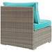 Repose Outdoor Patio Armless Chair - Light Gray Turquoise - MOD4130