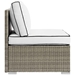 Repose Outdoor Patio Armless Chair - Light Gray White - MOD4131