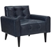 Delve 2 Piece Upholstered Vinyl Sofa and Armchair Set - Blue - MOD4157