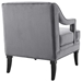 Concur Button Tufted Performance Velvet Armchair - Gray - MOD4200