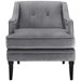 Concur Button Tufted Performance Velvet Armchair - Gray - MOD4200