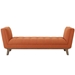 Haven Tufted Button Upholstered Fabric Accent Bench - Orange - MOD4224