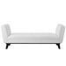 Haven Tufted Button Faux Leather Accent Bench - White - MOD4226