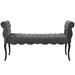 Adelia Chesterfield Style Button Tufted Performance Velvet Bench - Gray - MOD4283