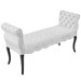 Adelia Chesterfield Style Button Tufted Performance Velvet Bench - White - MOD4287