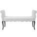 Adelia Chesterfield Style Button Tufted Performance Velvet Bench - White - MOD4287