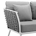 Stance Outdoor Patio Aluminum Sofa - White Gray - MOD4290