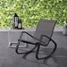 Traveler Rocking Outdoor Patio Mesh Sling Lounge Chair - Black Black - MOD4298