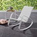 Traveler Rocking Outdoor Patio Mesh Sling Lounge Chair - White White - MOD4300