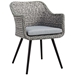Endeavor Outdoor Patio Wicker Rattan Dining Armchair - Gray Gray - MOD4301