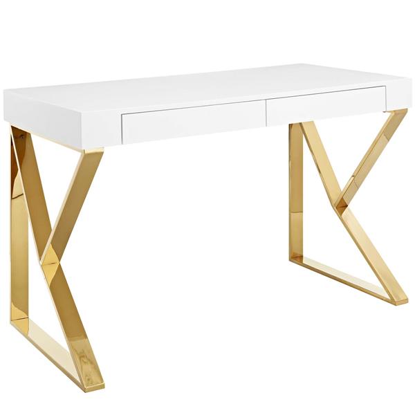 Adjacent Desk - White Gold 
