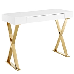 Sector Console Table - White Gold 