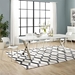 Sector Dining Table - White Silver - MOD4306
