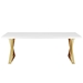 Sector Dining Table - White Gold - MOD4307