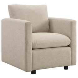 Activate Upholstered Fabric Armchair - Beige 