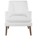 Leisure Upholstered Lounge Chair - White - MOD4350