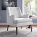 Leisure Upholstered Lounge Chair - White - MOD4350