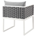 Stance Outdoor Patio Aluminum Dining Armchair - White Gray - MOD4352