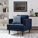 Agile Upholstered Fabric Armchair - Blue - MOD4356