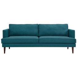 Agile Upholstered Fabric Sofa - Teal 