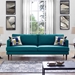 Agile Upholstered Fabric Sofa - Teal - MOD4362