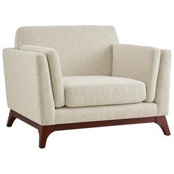 Chance Upholstered Fabric Armchair - Beige 
