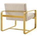 Astute Upholstered Fabric Armchair - Beige - MOD4405