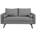 Revive Upholstered Fabric Loveseat - Light Gray - MOD4432