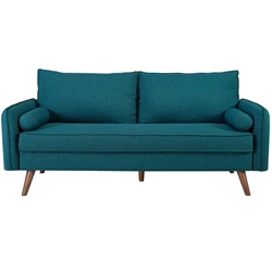 Revive Upholstered Fabric Sofa - Teal 