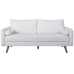 Revive Upholstered Fabric Sofa - White 