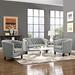 Prospect 3 Piece Upholstered Fabric Loveseat and Armchair Set - Light Gray - MOD4511